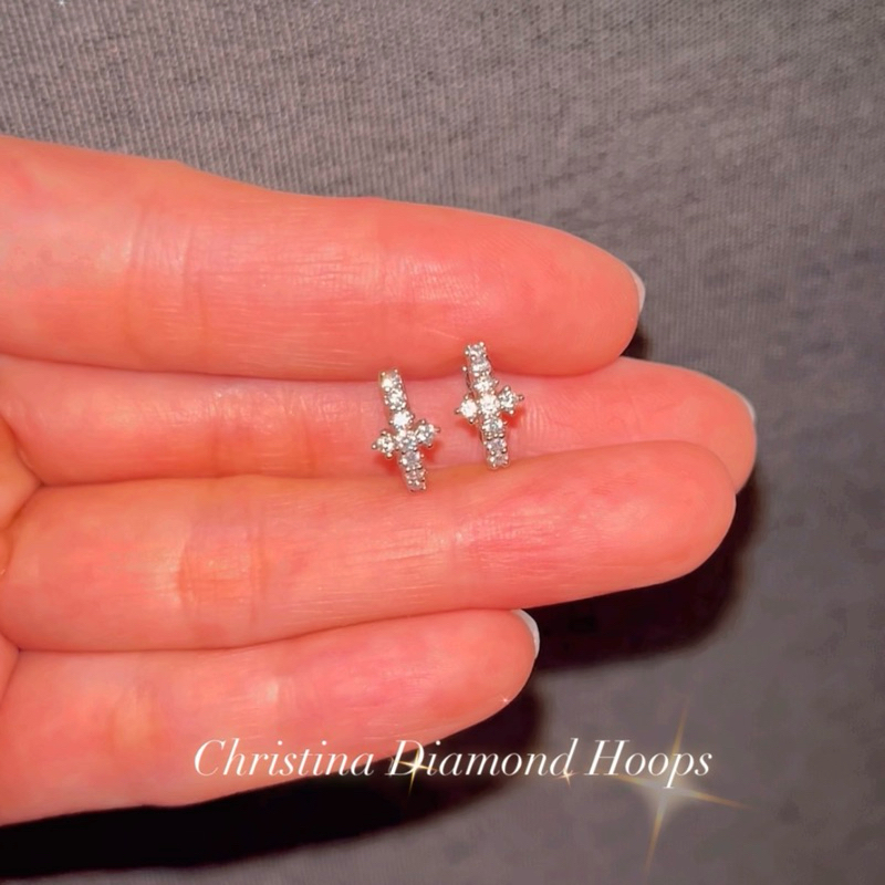 Galaroom Jewelry ต่างหูเพชรสวิส CZ รุ่น Christina