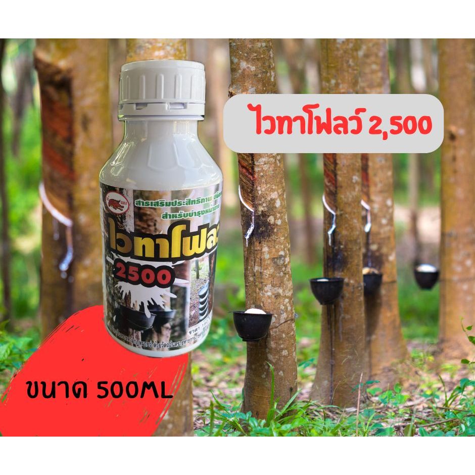 ไวทาโฟลว์ 2,500 ทาหน้ายาง สูตรเจล  ป้องกันและรักษาโรคหน้ายางตายนึ่ง สำหรับอายุยาง 20 ปีขึ้นไป