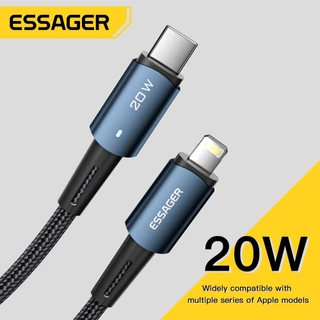 Essager 20-27W PD สายชาร์จ Type C ถึง IP สายชาร์จเร็ว 480Mbps เหมาะสำหรับ IP7-14Pro