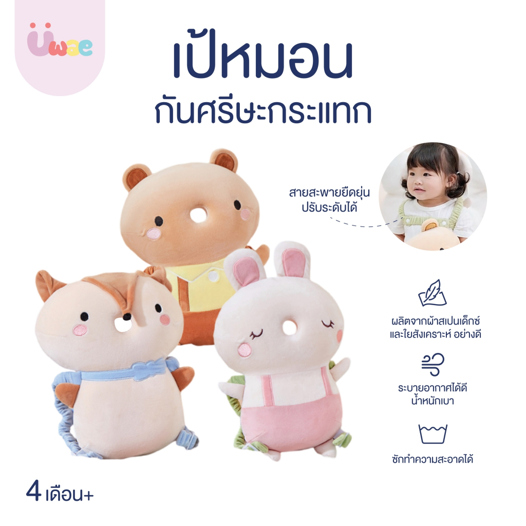 Uwae เป้หมอนกันศรีษะกระแทก หมอนกันกระเเทก รุ่น BAG054-BAG056