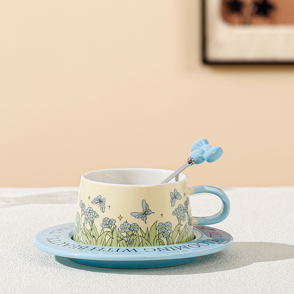 เซตแก้วกาแฟ พร้อมกล่องของขวัญ งานเซรามิค สวย  น่ารัก เป็นของขวัญ ของชำร่วย ชาออฟฟิศต้องชอบ ราคา ถูกที่สุด ดีลบีเคเค แกลเลอรีภาพที่ 4