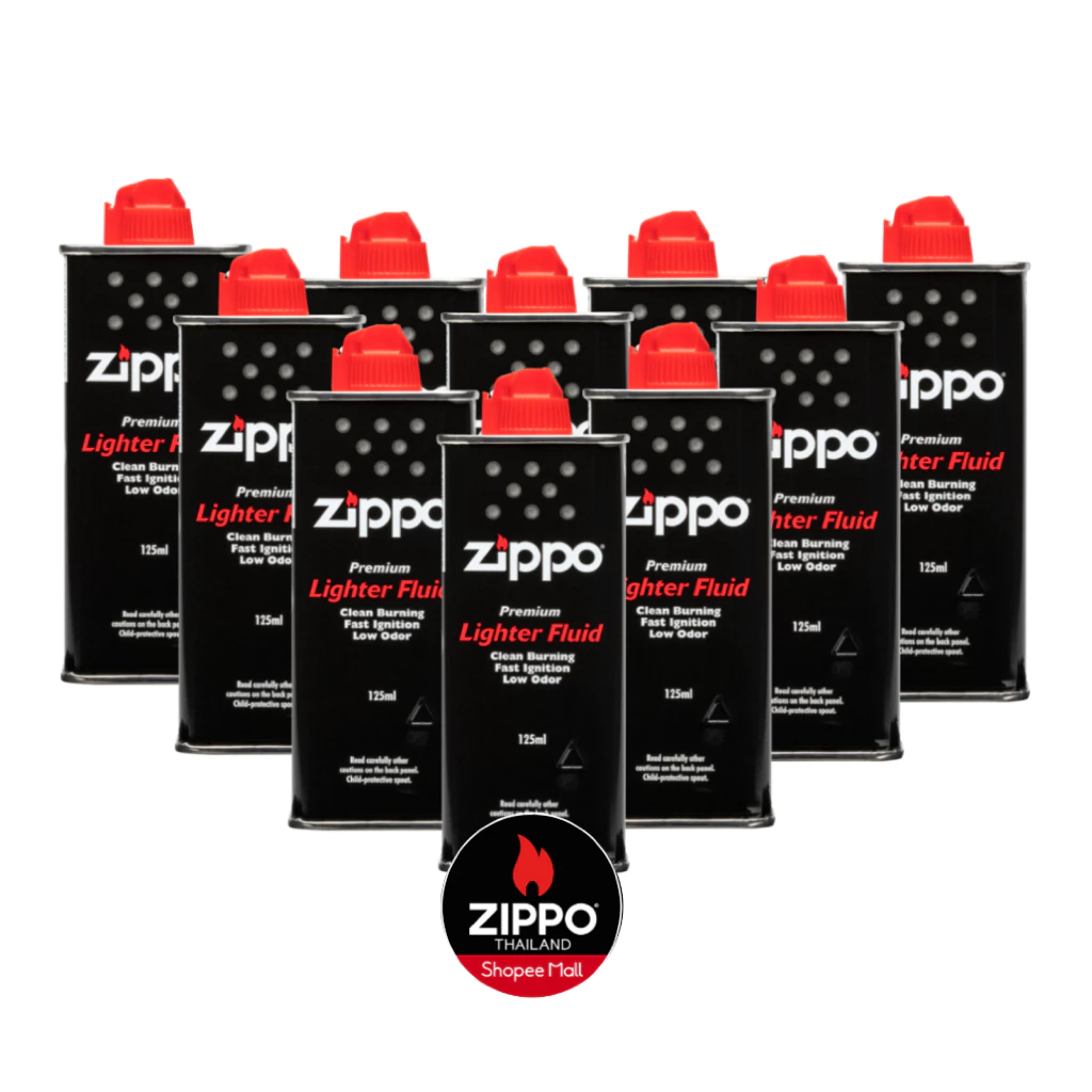 น้ำมัน Zippo ขนาด 4 ออนซ์ (125 ml.) จำนวน 10 กระป๋อง 10 cans of Zippo fluid