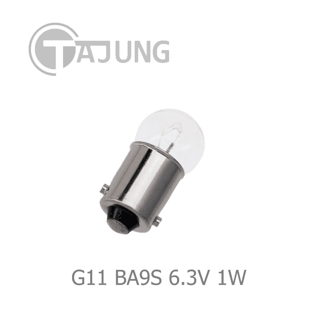 หลอดไฟไพลอคแลมป์ pilot lamp ขั้วเขี้ยว 1จุด G11 #57 6.3V1W (1 หลอด)