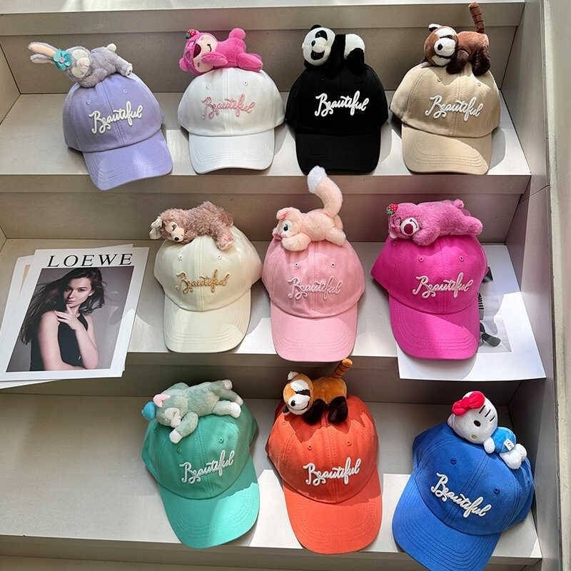 หมวกน้องๆน่ารักๆมีตุ๊กตาด้านบนหน้ารักทุกสีเลยจ้าแม่ๆ