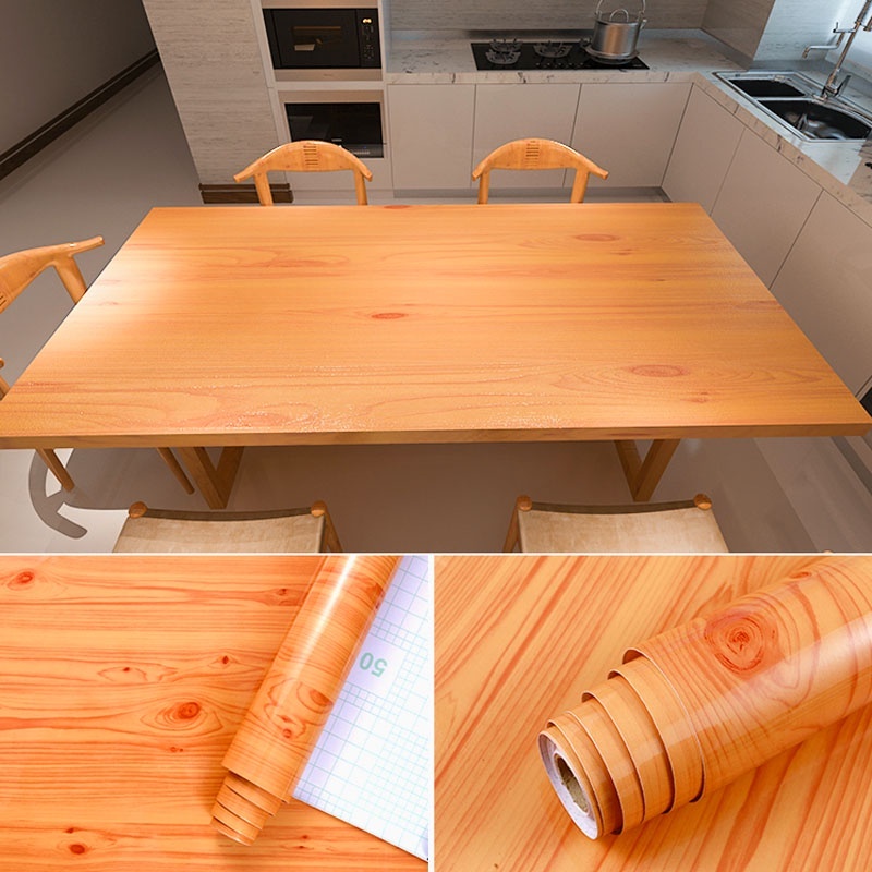 61cm*3m สติ๊กเกอร์ลายไม้ กว้าง สติกเกอร์ติดผนัง ลายไม้ วอลเปเปอร์มีกาวในตัว กันน้ำ สติกเกอร์เฟอร์นิเจอร - รูปที่ 6