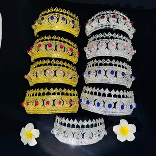 เกี้ยวครึ่งซีก มงกุฎ เครื่องประดับผมนาฏศิลป์ไทย รูปทรงโค้ง