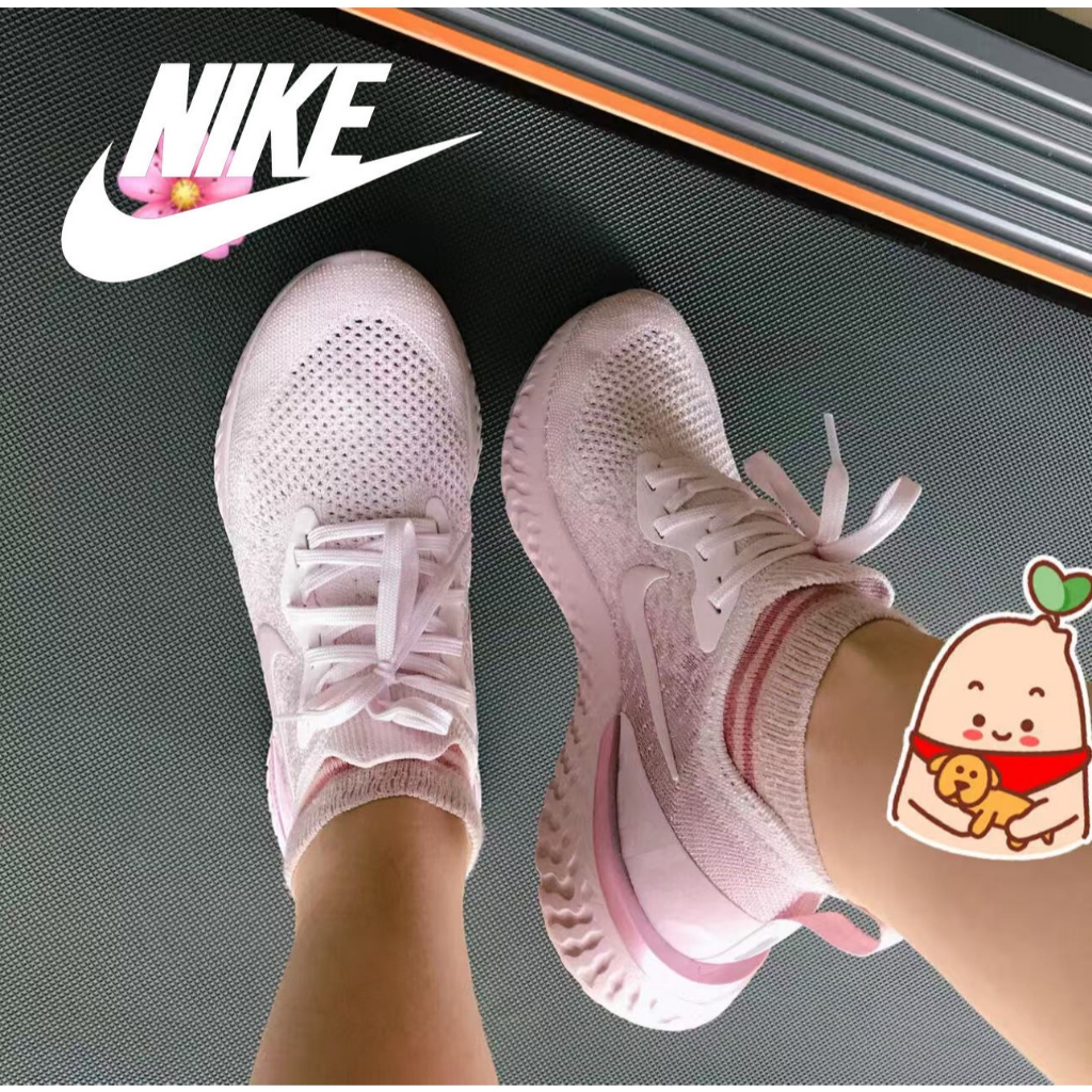 ของแท้อย่างเป็นทางการ Nike Epic React Flyknit Unisex แฟชั่น รองเท้าลำลอง