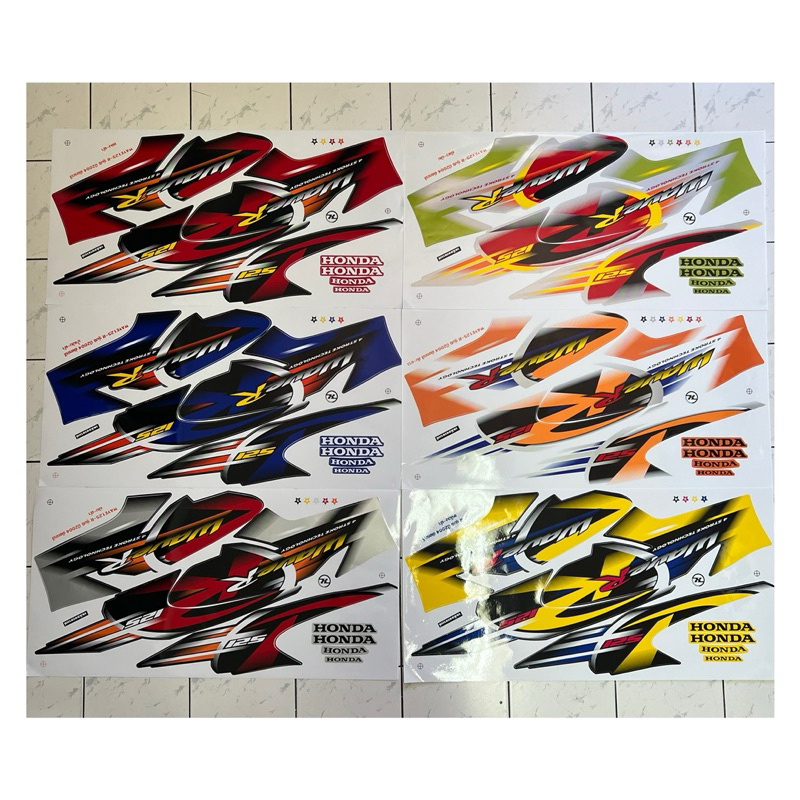 สติ๊กเกอร์ เวฟ 125R รุ่น6 ปี2004 สติ๊กเกอร์ Wave 125R รุ่น6 ปี2004