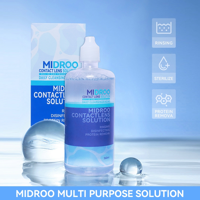Midroo👓สุดคุ้ม น้ำยาล้าง 60ml/120ml/360ml & ยาหยอดตา-10ml💕Multi-purpose