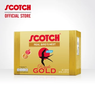 [ส่งฟรี] Scotch สก๊อต รังนกแท้ รอเยล โกลด์ น้ำตาล 0% 40 มล. (แพ็ก 6 ขวด) จำนวน 4 แพ็ก 燕窝 Bird's nest