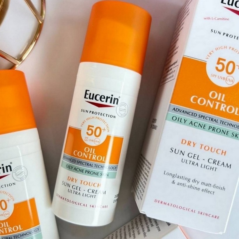 ยูเซอริน Eucerin Sun Dry Touch Oil Control Face SPF50+ PA++++ 50ml กันแดดคุมมัน เนื้อบางเบา สำหรับผิวหน้า