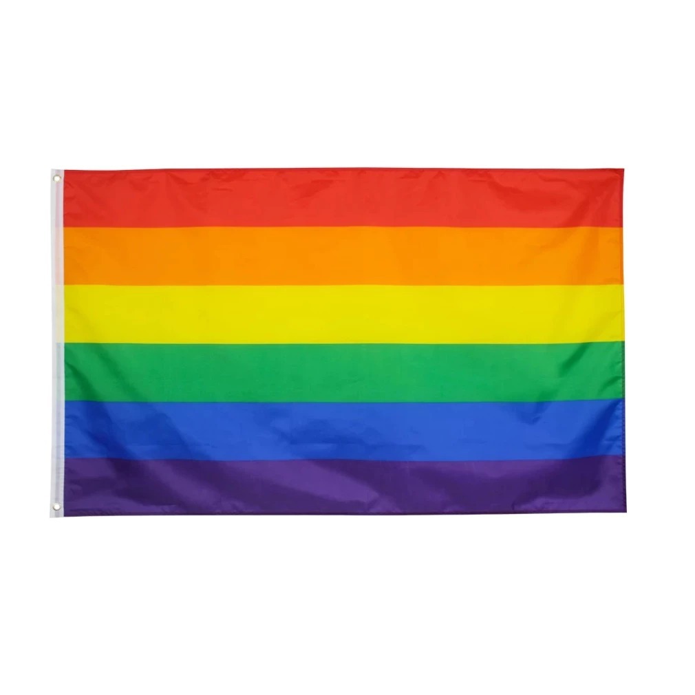 ธงสายรุ้ง  หลากสี Rainbow LGBT Pride Peace Love Freedom Equality Big Flag