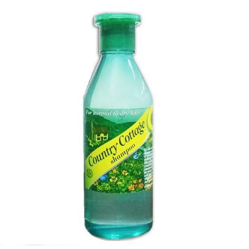 Country cottage shampoo 400ml. แชมพูสีเขียว สำหรับผทแห้งเสีย