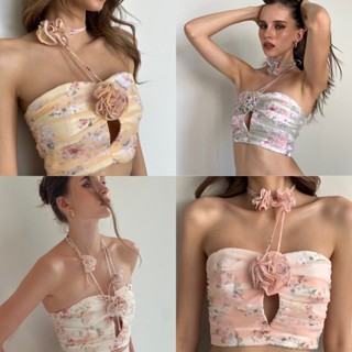 [ Fabrique.co ] - Emmie Top เสื้อท็อปคล้องคอ แฟชั่นผู้หญิง