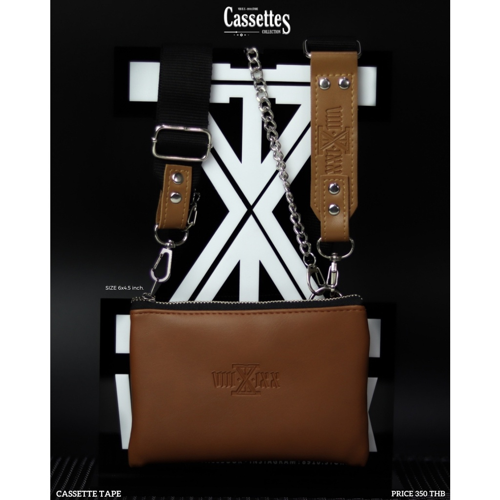 8910 |  Cassette Tape (ใบเล็ก)กระเป๋าหนังสะพายข้างเพิ่มเสน่ห์ที่ใครหลายคนต้องหลงใหลในความสวยงามของกล