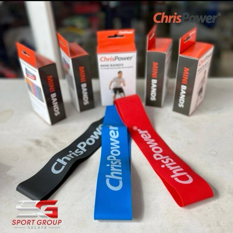 ChrisPower ยางยืดบริหารร่างกายMiniBands 3P/S (1 กล่อง บรรจุ 3 ชิ้น) Color R-BL-BK (280)