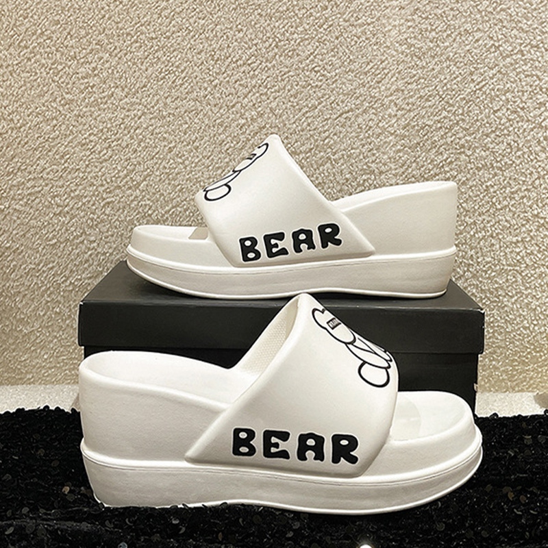 Fshoes ใหม่ รองเท้าแตะผู้หญิง งานแฟชั่นเสริมส้น ส้นสูง 2.5 นิ้ว ชอบความสูงก็จัดเลย วัสดุยางนิ่มเบาใส่สบายมากๆ มีสีให้เลื