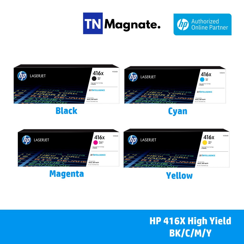 [ผงหมึก] HP 416X High Yield BK/C/M/Y - เลือกสี