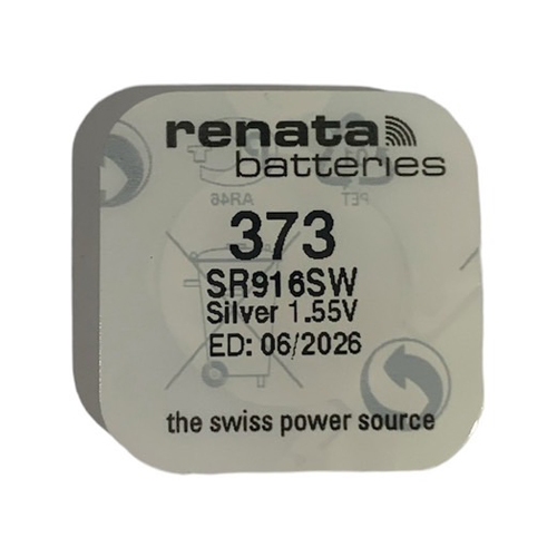 ถ่านกระดุม Renata เบอร์ ‪SR916SW , 373 , 916 ,ไร้สารปรอท 1.55V จำหน่ายยกกล่อง มี 10เม็ด
