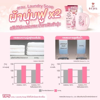 arau. Laundry Soap (Bottle) 1.2L สบู่ ซักผ้า ชนิดน้ำ ขจัดคราบ สกปรก อับชื้น สะอาด กลิ่นหอม อ่อนโยน แบบขวด