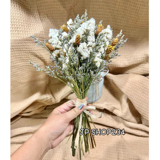 JPCraft🌻-ช่อดอกไม้แห้ง ช่อรวมสเตติส เเคสเปีย กระถินทุ่ง ช่อดอกไม้จริง เก็บได้นาน(F12)