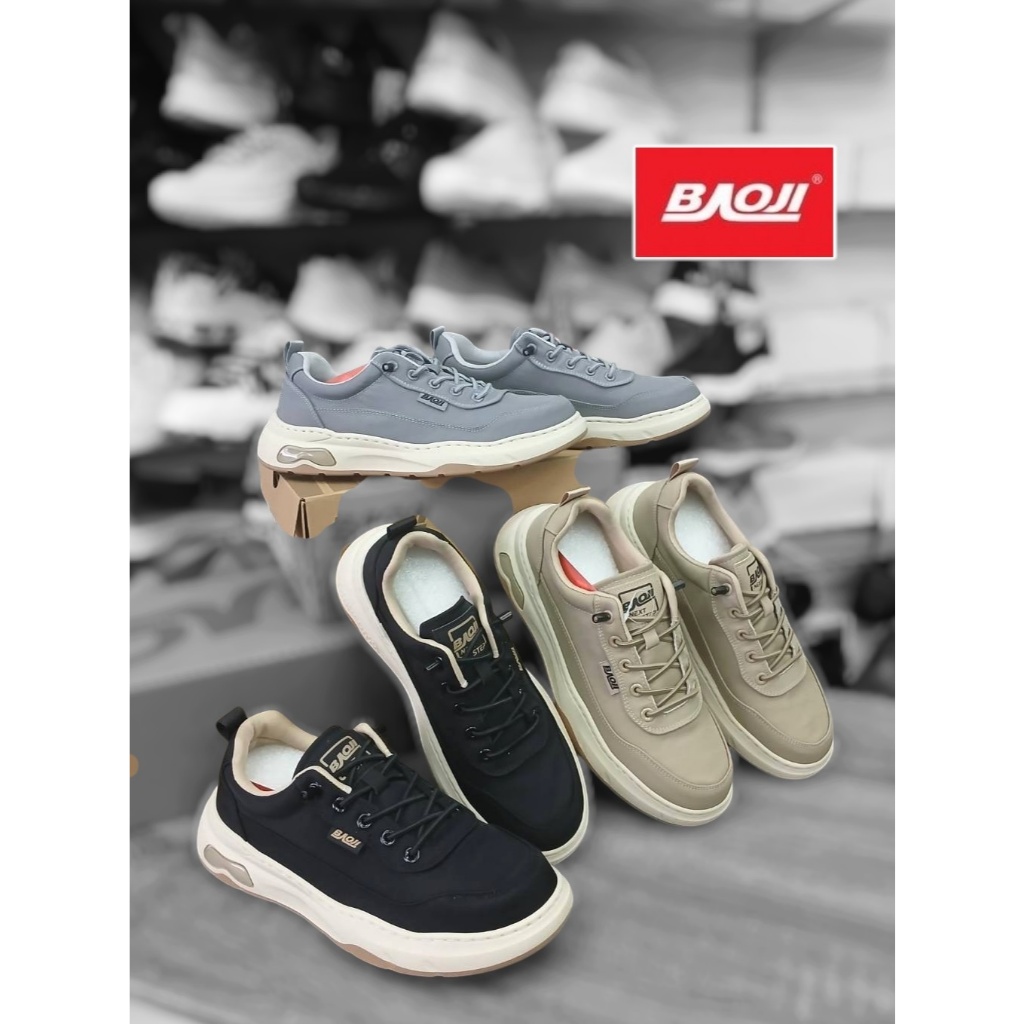👟BAOJI บาโอจิ  รองเท้าผ้าใบ Classic Style ไซส์41-45 , รุุ่น BRM1002