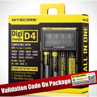 NITECORE ที่ชาร์จแบตเตอรี่ D4 ระบบ LCDอัจฉริยะชาร์จได้สำหรับ…