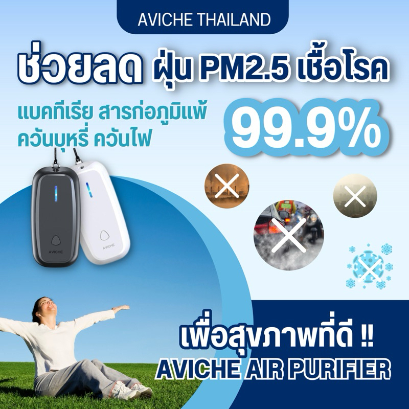 เครื่องฟอกอากาศพกพา AVICHE AIR PURIFIER M5 สินค้าพร้อมส่ง!!! ราคา ถูกที่สุด ดีลบีเคเค แกลเลอรีภาพที่ 2