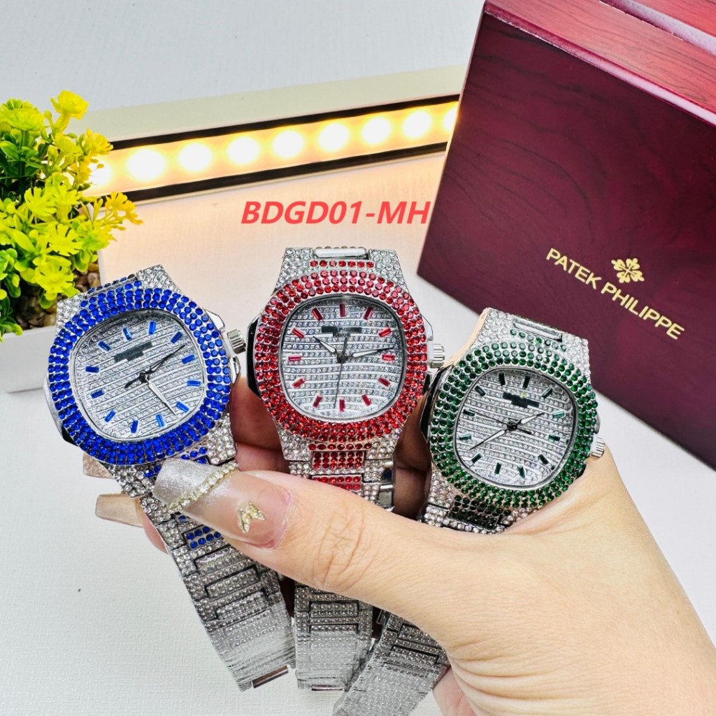 Patex ฟิลลิป แถบเหล็กผู้ชายนาฬิกาปฏิทินนาฬิกา quartz แฟชั่นเรียบง่าย
