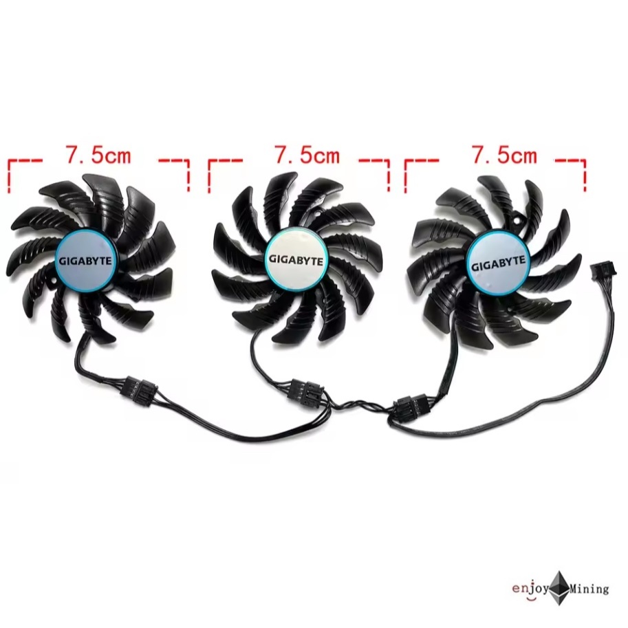 พัดลมการ์ดจอ Gigabyte RX 6700XT 6700 6600XT EAGLE Falcon graphics card cooling fan