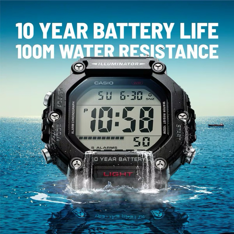 CASIO นาฬิกาข้อมือ AE-1600H-1AV AE-1600H-8BV AE-1600H-5AV ของแท้ประกันศูนย์ 1ปี รูปที่ 2