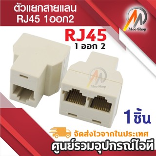 RJ45 Ethernet Cable LAN Port 1 To 2 Socket ตัวแยกสายแลน 2 ช่อง