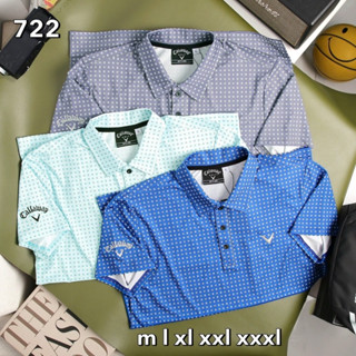 เสื้อสำหรับผู้ชาย เสื้อกีฬากอล์ฟ ผ้าใส่สบาย ระบายอากาศได้ดี【…