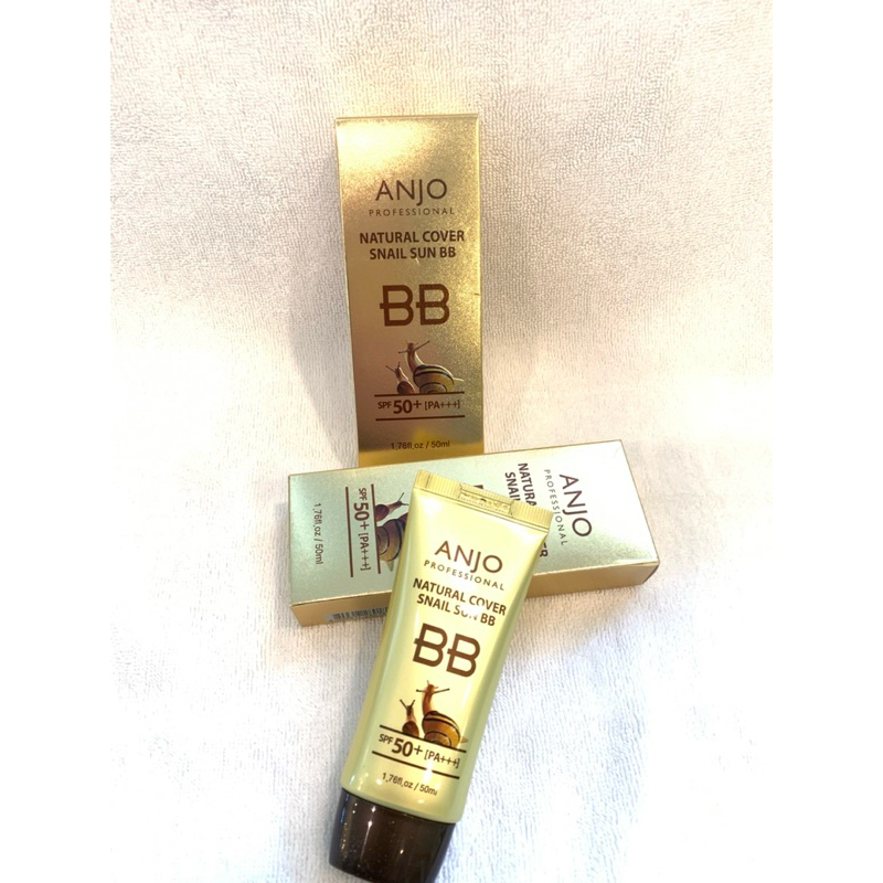 BBครีม ครีมหอยทากปกปิดดีเยี่ยมAnjo Natural Cover Snail Sun BB SPF50+PA+++ 50 ML