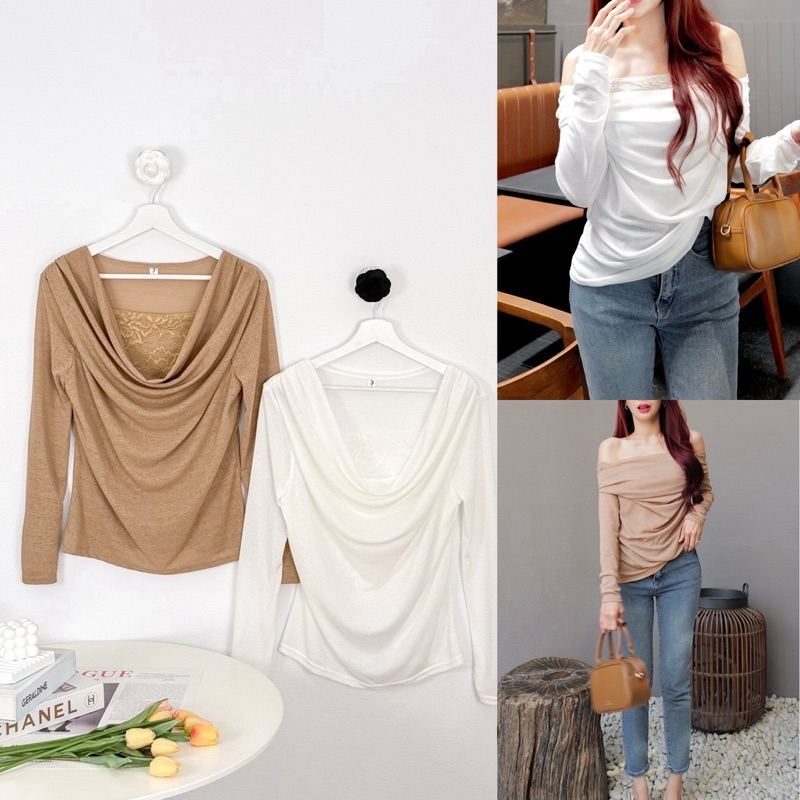INFINITY : Jamie Top : จามี่ เสื้อแขนยาว ผ้าสลาฟ