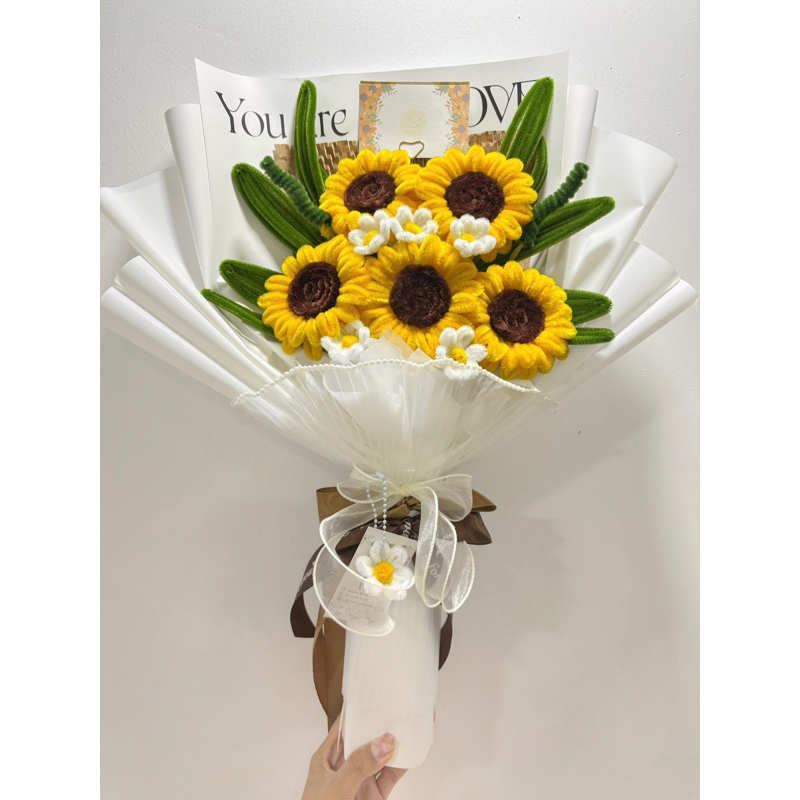 ช่อดอกไม้ทานตะวัน 5 ดอก 🧡💛🌻🌻 🌻