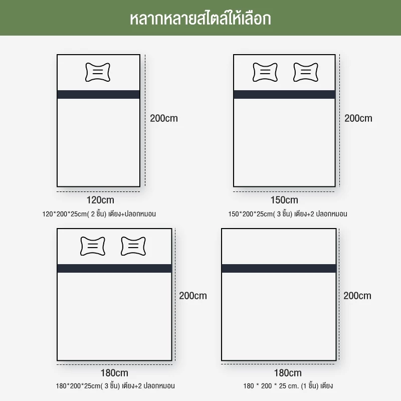 ชุดเครื่องนอนลายดอกไม้สีดำคละสี Kan / 360 องศา thumbnail 4