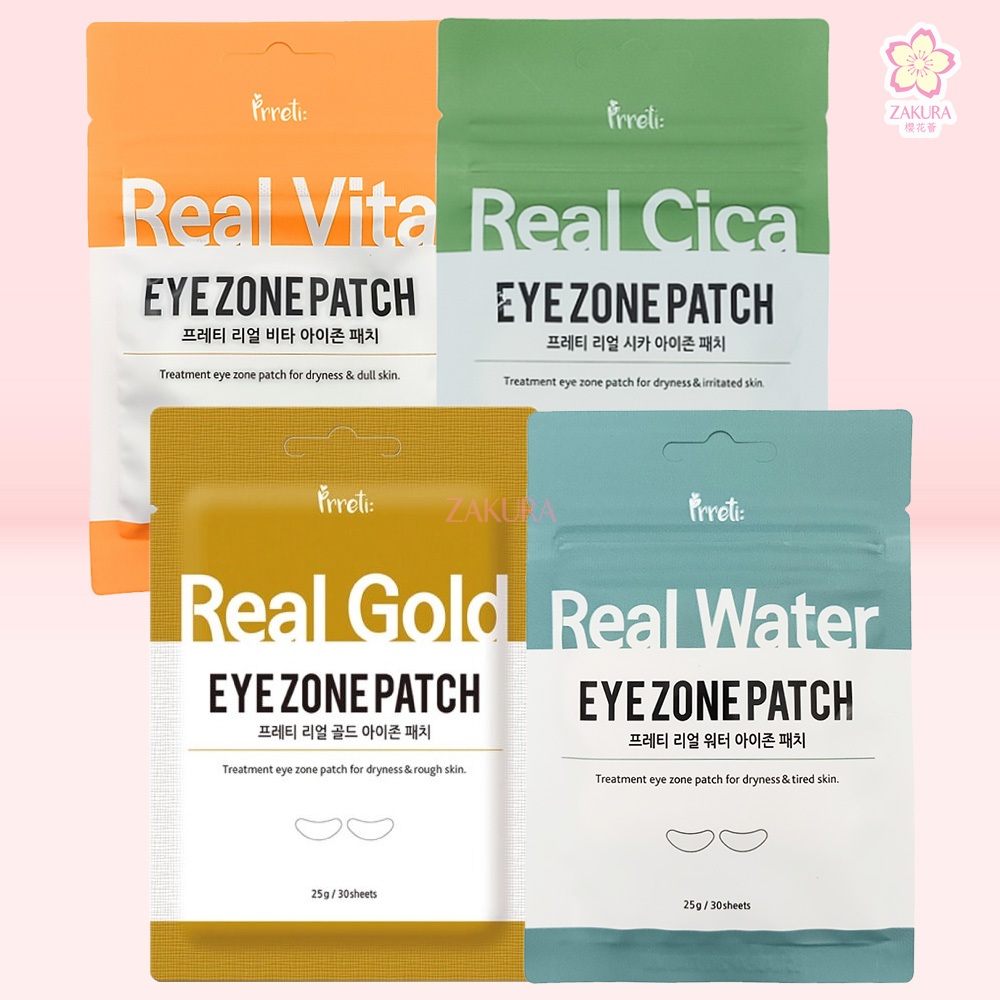 Prreti Eye Zone Patch 30sheets - Real Gold / Real Cica / Real Water / Real Vita