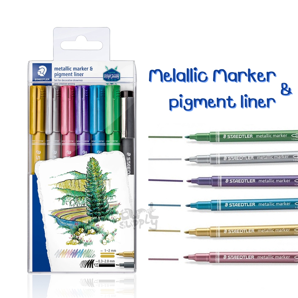 ชุดปากกา Staedtler Metallic Marker & Pigment Liner