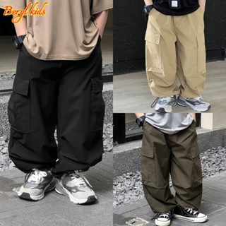 Beryl kids🌸กางเกงคาร์โก้เด็กชาย🎀กางเกงขายาว กางเกงลำลองเด็กร…