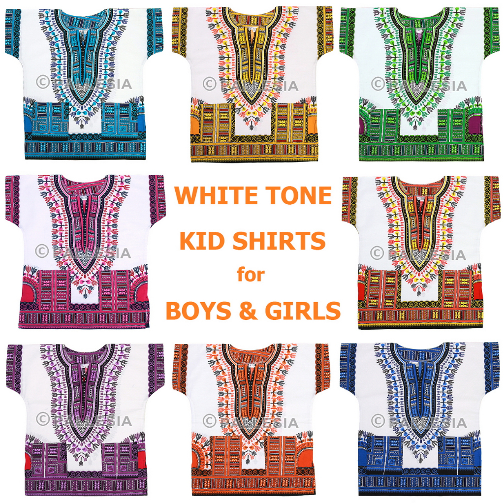ชุดจังโก้เด็กชาย หญิง สไตล์โบฮีเมียน เสื้อพื้นเมือง ชนเผ่า เสื้อสงกรานต์เด็ก Toddler Kids African Dashiki Set sw09 - รูปที่ 5