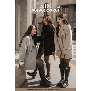Kim minicoat   เสื้อโค้ทผ้าวูลตัวสั้น  ดีเทลกระดุมหลัง 3 เม็ดค่ะ กันหนาวได้จริง