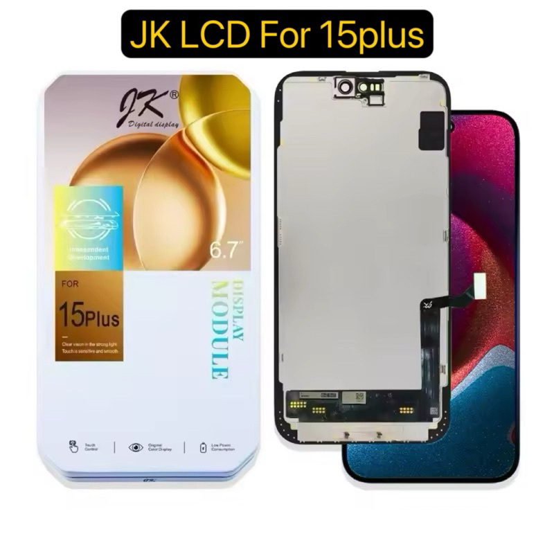 JK หน้าจอ LCD สำหรับ 15Plus / 15พลัส พร้อมชุดไขควง+ฟีมกระจก
