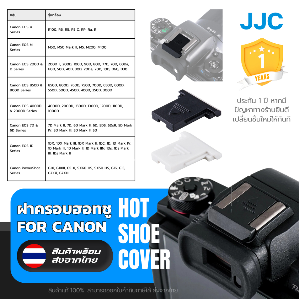 (ส่งจากไทย) JJC HC-C Hot Shoe Cover ฝาปิดแฟลช for Canon RP, R5, R6, M100, M50, 2