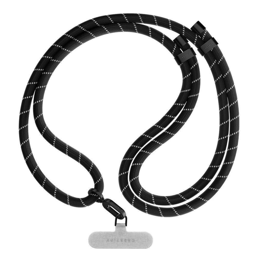CASETiFY 8MM Adjustable Black Splicing Braided Phone Strap Cross Shoulder Back Chain Hanging Neck Strap Chain