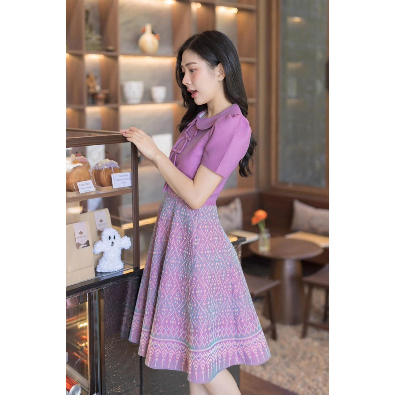 ชุดผ้าไทยแบร์นMabel งานมือ 1 ป้ายห้อย ไซส์ XL