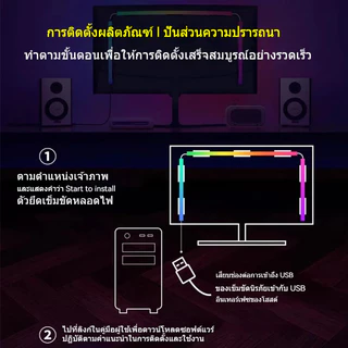 แถบไฟ RGB ซิงโครไนซ์หน้าจอคอมพิวเตอร์ USB 5V Ambient light สีดรีม สําหรับห้องเล่นเกม สายไฟแบ็คไลท์ LED ซิงค์กันเรียลไทม์