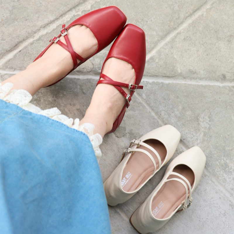 รองเท้าส้นสูง รุ่น EMILY 1นิ้ว 6สี | แนะนำบวกเพิ่มไซส์