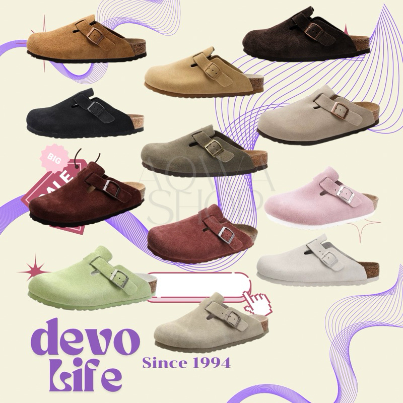 💓ส่งฟรี/แท้จากช็อป💓 Devo life ทรง boston รองเท้าแตะ รองเท้าสุขภาพ