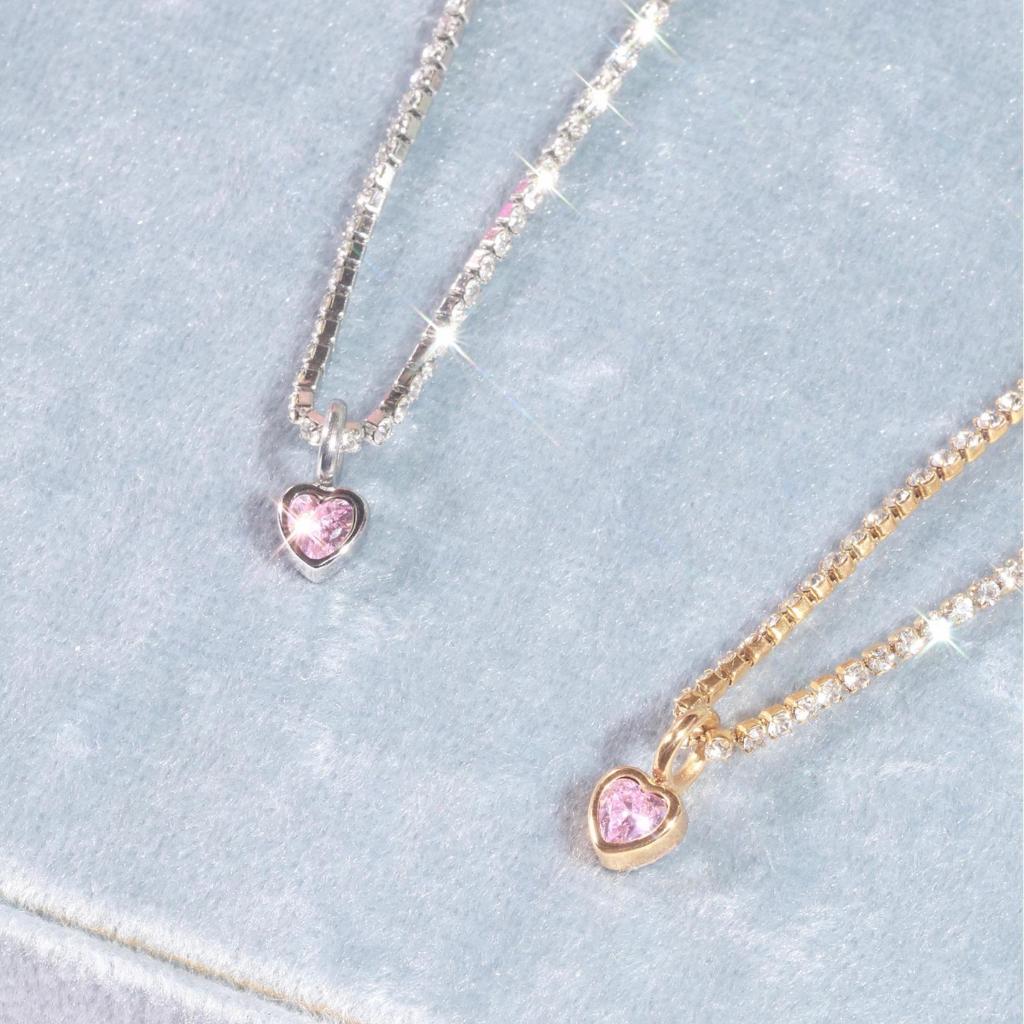 YVIS Petite Tennis Necklace(Stainless Steel)